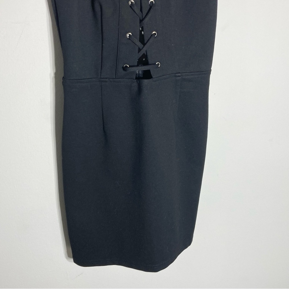 TOBI | Black Lace Up Halter Neck Dress - Picture 5 of 15